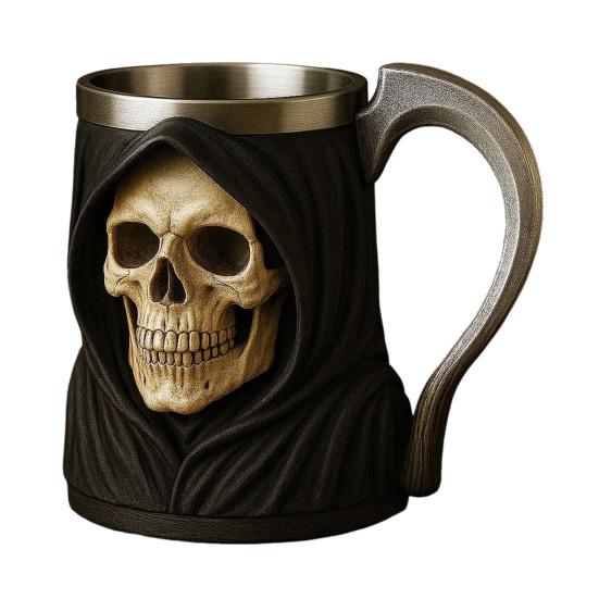 Halloween Skeleton Mug Gothic Coffee Cup Resin Tea Cup Creative Drinking Glass for Kitchen Restaurant Party Outdoors