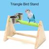 Игрушка-птица Прочная треугольная подставка с чашкой для кормления Износоустойчивая к укусам Игра и отдых