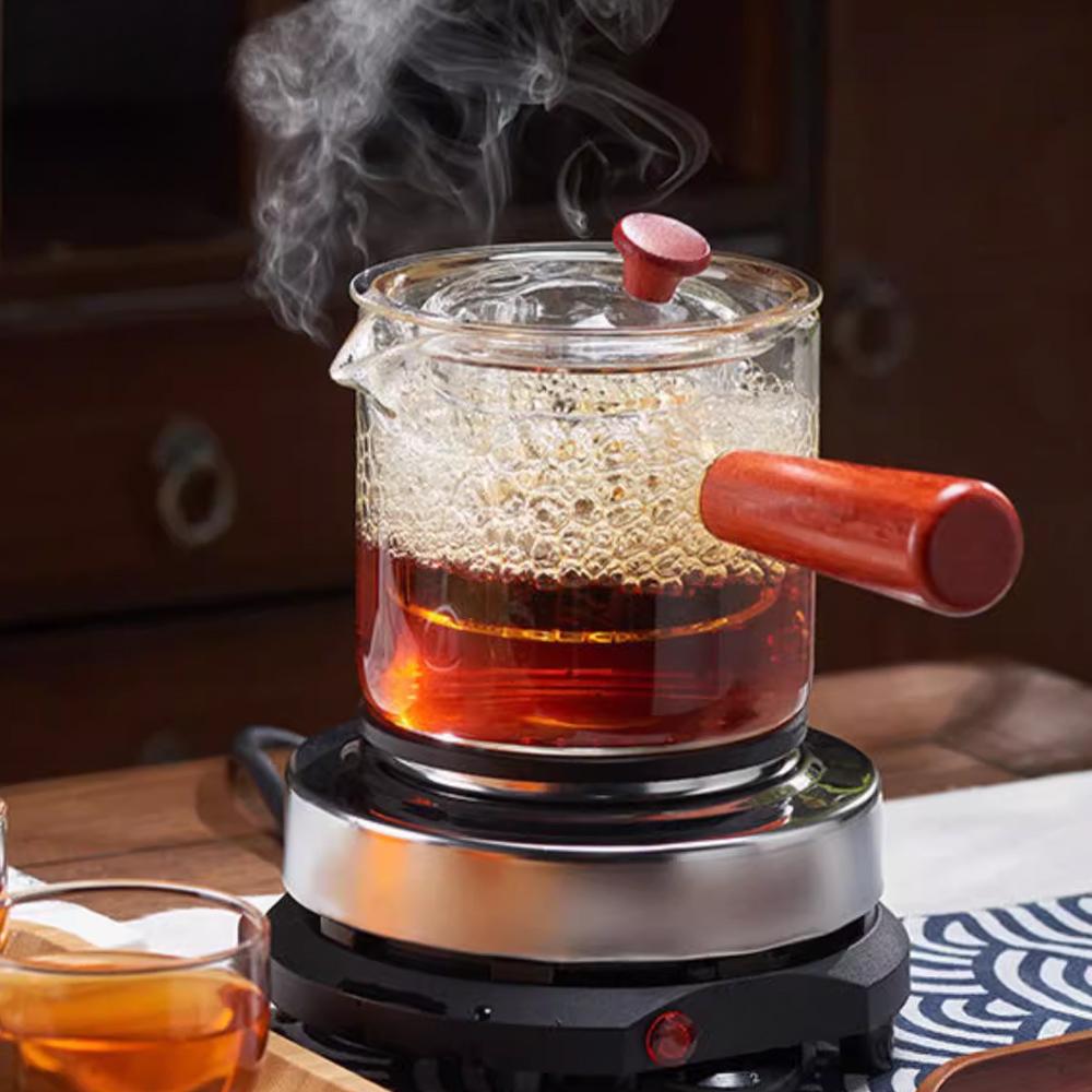 Высококачественный термостойкий стеклянный чайник для заваривания чая, чайник для пуэра, кофейный стеклянный чайник с длинной ручкой, удобный фильтруемый чайник