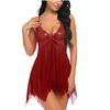 Women Lingerie Flower Lace Lingerie Babydoll V Neck Sleepwear Strap Chemise