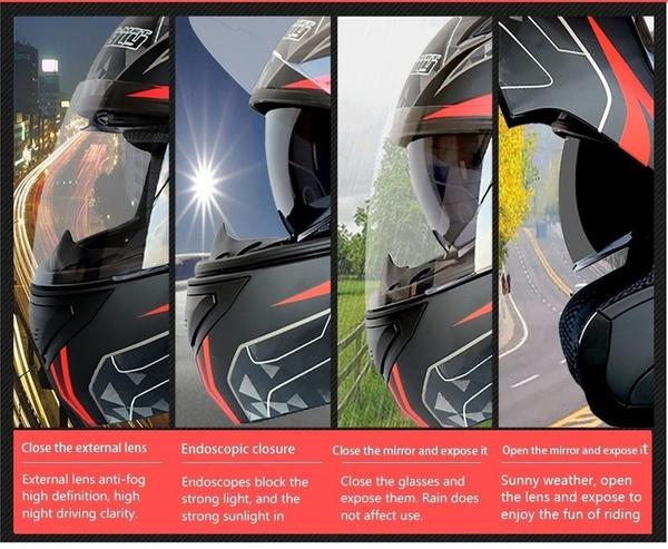 Bluetooth мотоцикл двойной козырек анфас модульный откидной мотоциклетный Bluetooth шлем мотокросс уличный велосипед гоночный шлем шлем