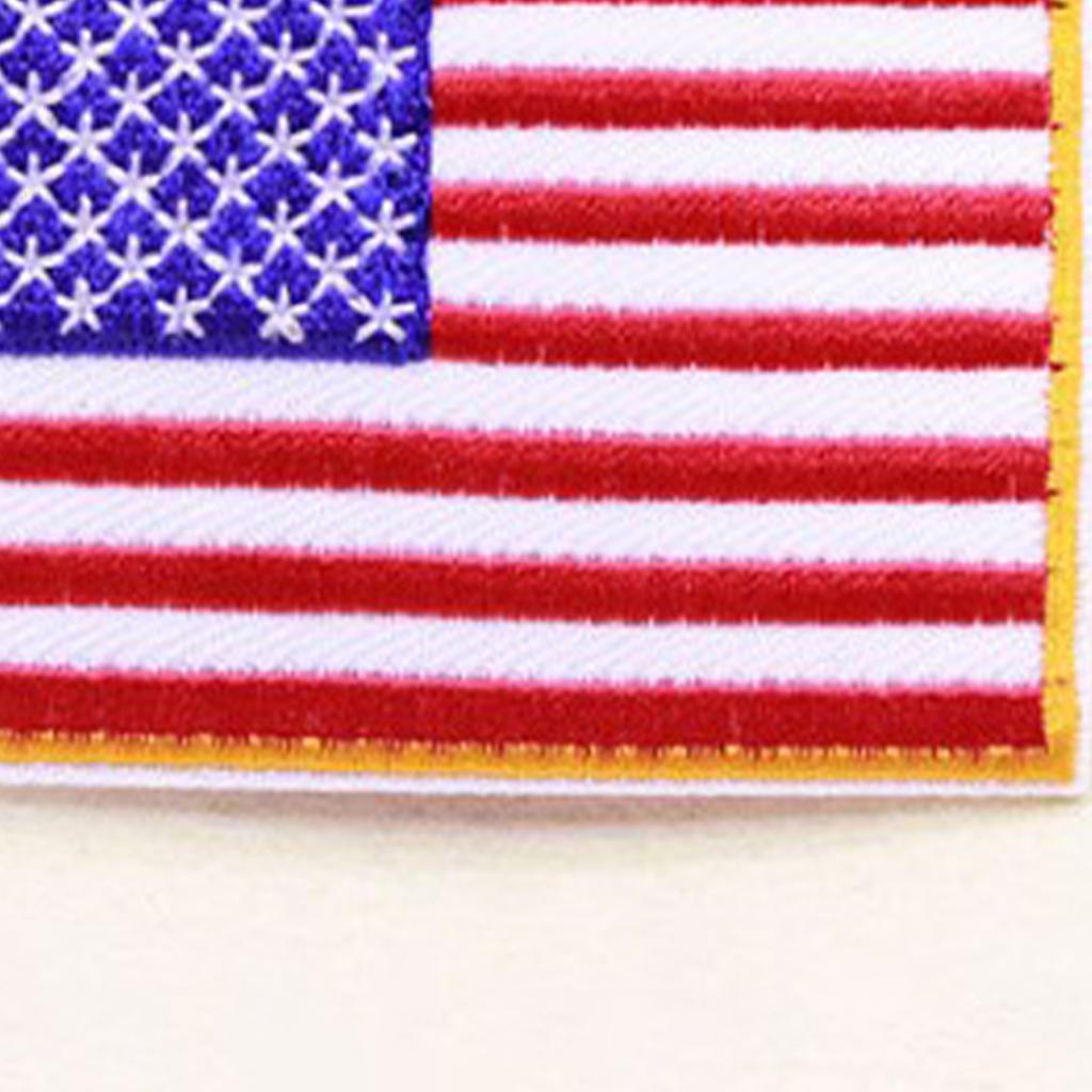 Embroidered Patches American Flag Iron On Patches for Jackets Shirts Hats Pants Decoration