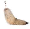 Furry for Keychain Oversized Fox Hair Cuestion Silver Blue Fox Tail Accessories Lady Bag Charm Car Keychain for Women