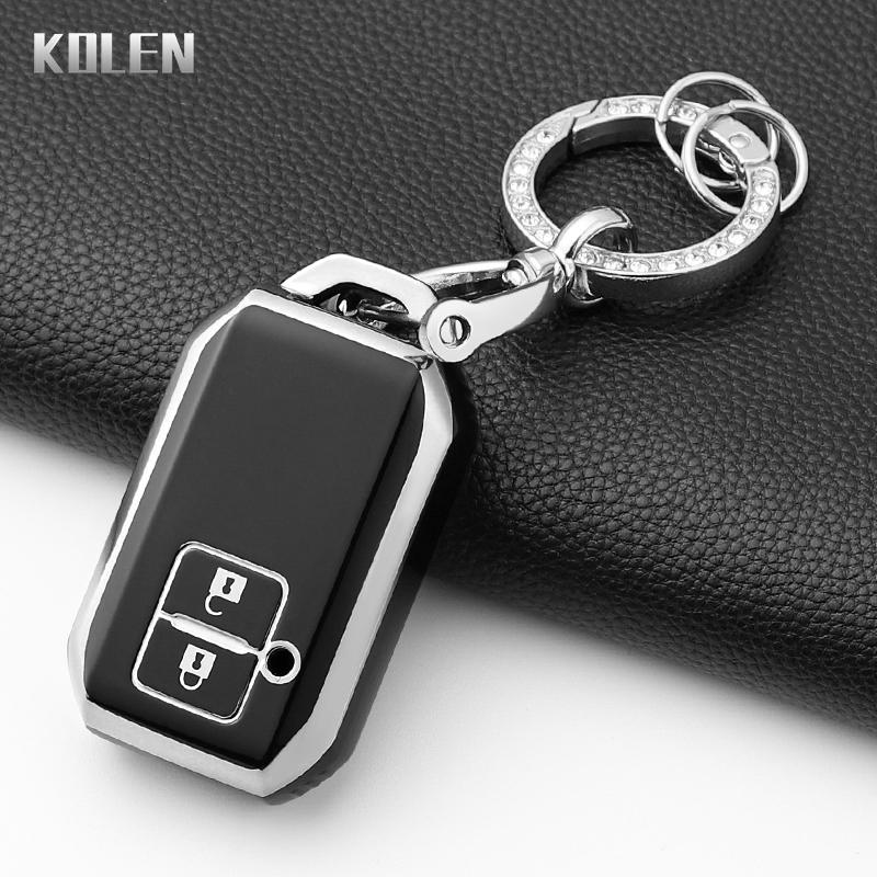 Fashion Tpu Car Remote Key Case Cover For Suzuki Ertiga Swift Wagon R 2 Button Protected Keychain Shell Fob Accessories
