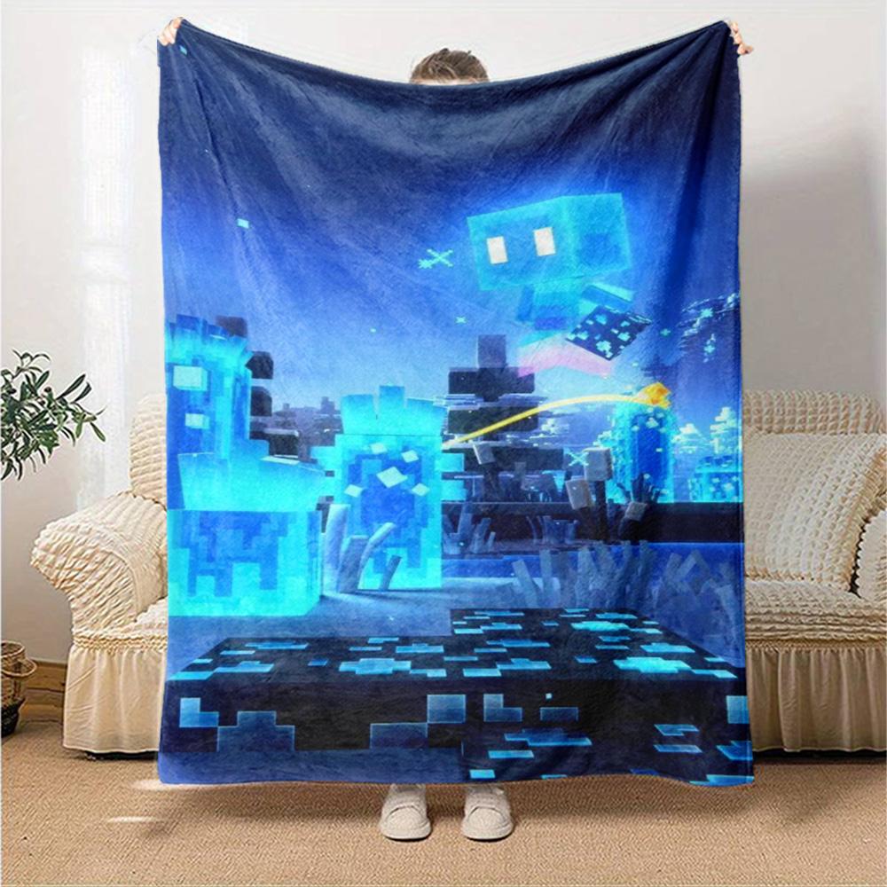 Minecraft Blanket Warmthful Decor Great for Sofa Seaside Office for All Seasons Modern Suitable for Gifting Relatives and Friends
