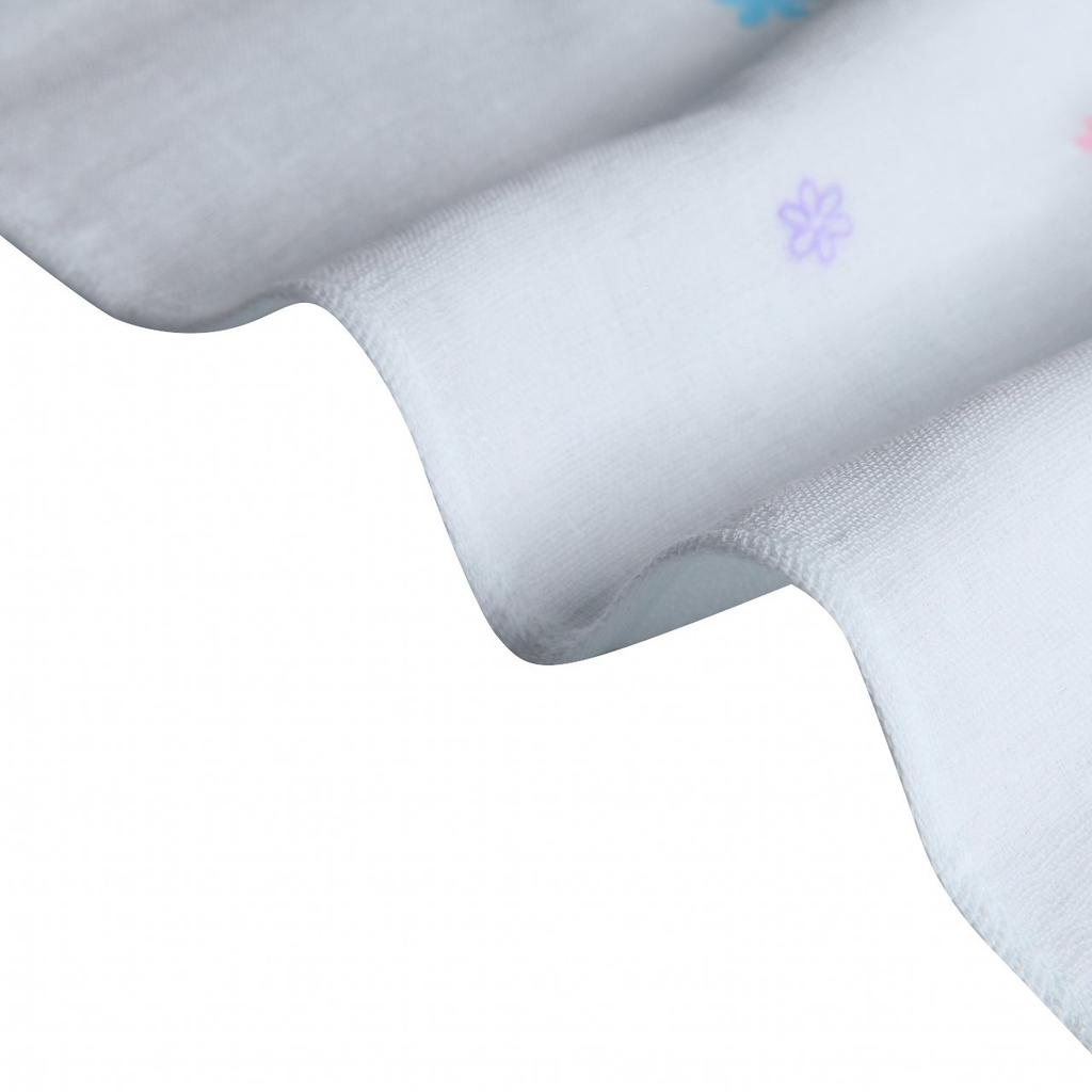 Isamu Shokai Cotton Gauze Bath Made in Floral 90x90cm 100% Towel, Japan, Print, Sax,