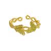 Medieval Court Style Double Enamel Dripping Oil Butterfly Opening Ring Temperament Advanced Sense Niche Light Luxury Ring