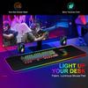 Extra Large Table Pad With Rgb Lighting, Thickened Mouse Pad In Pure Black, Cool