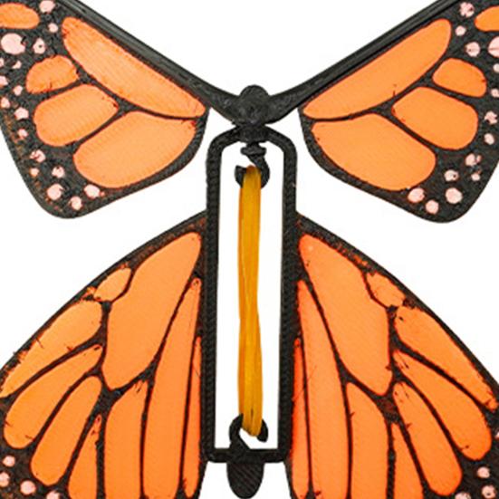 Заводная порхающая игрушка-бабочка, летающие закладки-бабочки с механизмом на резинке, цветные крылышки из картона