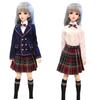 Rakulifey 14 Doll Clothes School Uniform Doll Dress Up Doll Outfit 4 Piece Costume Set