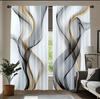 Шторы с вертикальным волнистым принтом, шторы с кулиской для карниза, для спальни и гостиной, украшение дома, украшение комнаты