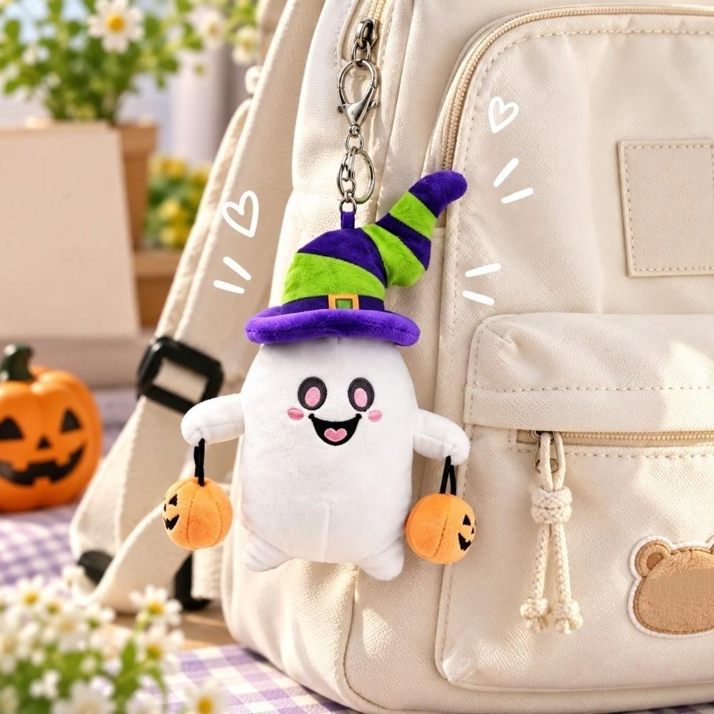 Soft Furry Bag Pendant Kawaii Cartoon Plush Pendant Handbag Charm Ghost Bag Charm Halloween Party