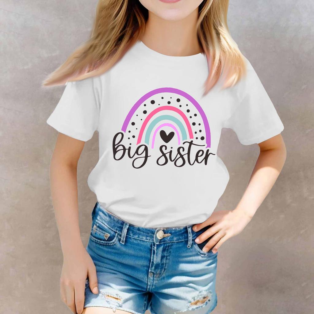 Toddler Girl Boy T-Shirts Kids Top Boys And Girls Printed Short Sleeved T-shirt