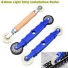 6-10 мм Установочный ролик для светодиодной ленты Инструмент для установки светодиодной ленты АБС-пластик Резина U-образная канавка Фиксация Жесткая планка Лампа Инструменты для быстрой установки