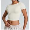 Новый облегающий женский быстросохнущий фитнес-верх с коротким рукавом, универсальная футболка для бега и спорта