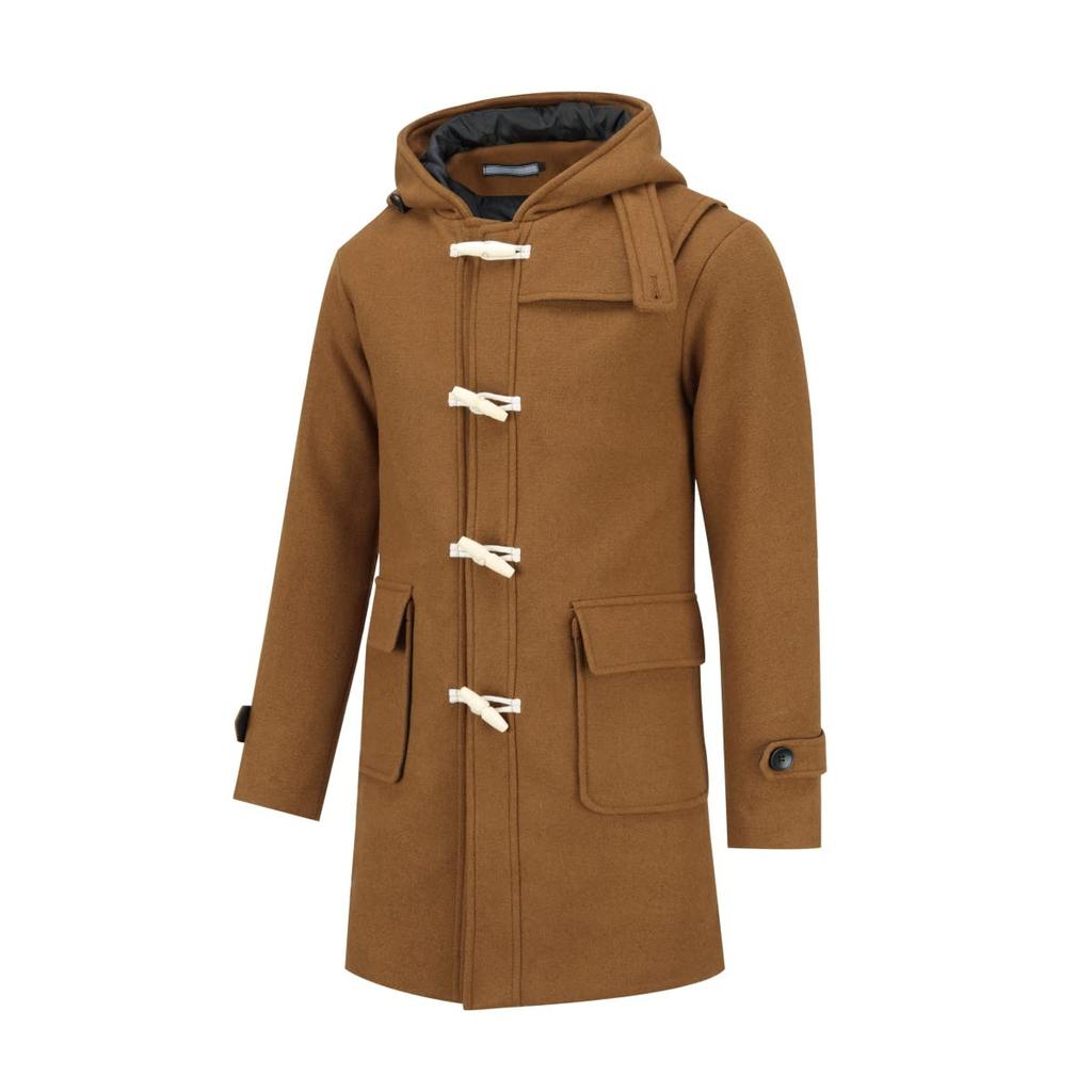 FOMANSH Длинное пальто-дафлкот с капюшоном и для холодной погоды и больших размеров, мужская шапка, ветрозащитное, 2XL