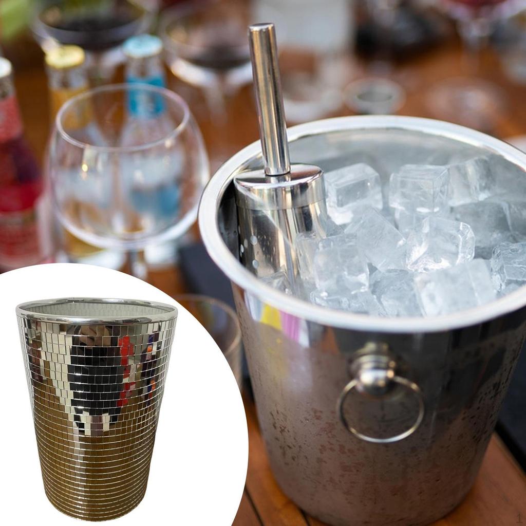 Glass Ice Bucket Drink Chiller Wedding Gift Accessories Beer Bottles Container for Picnic