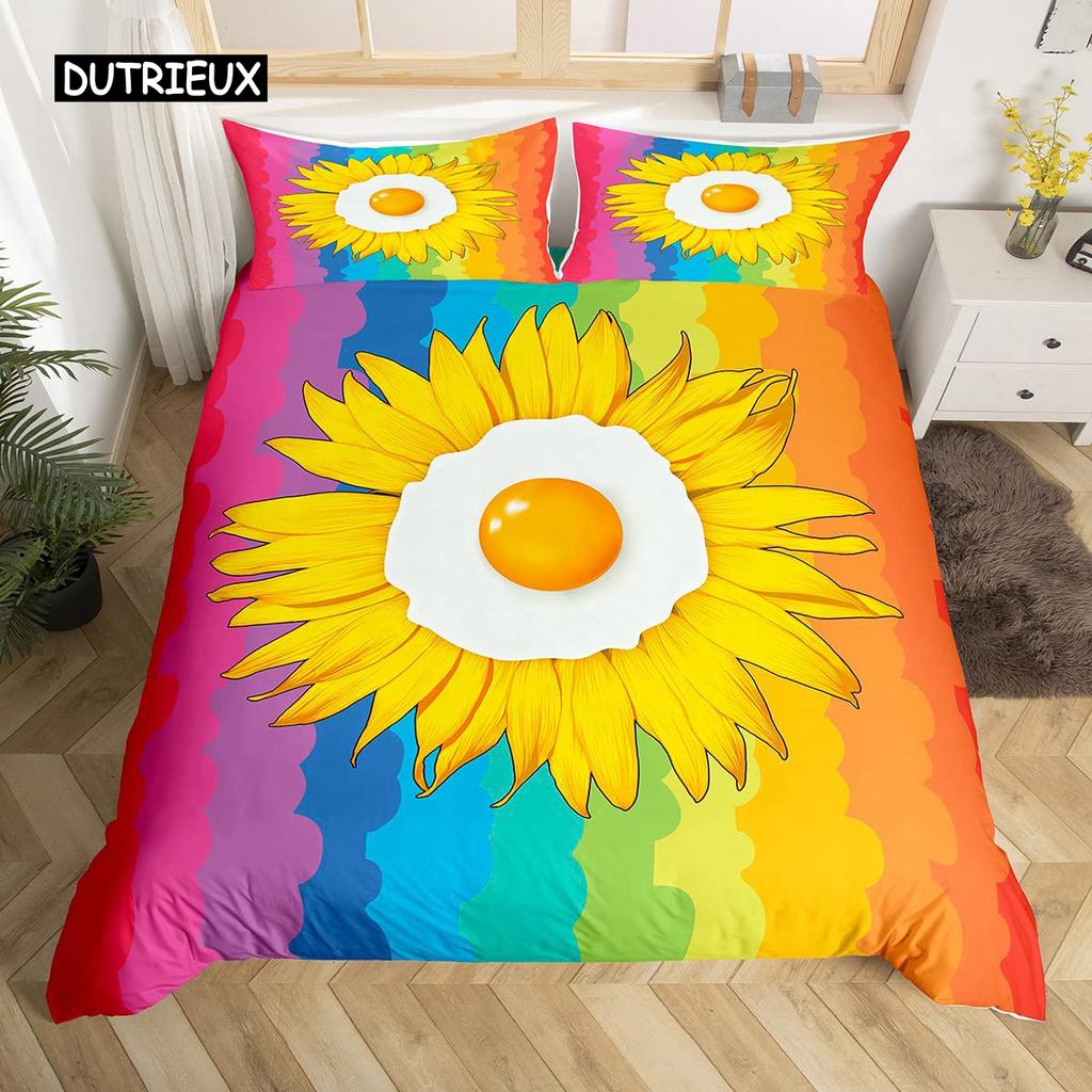 Abstract Rainbow Colorful Bedding Set Queen King Sinlge Duvet Cover Dream Polyester Comforter Covers Pillowcase Soft Bedclothes