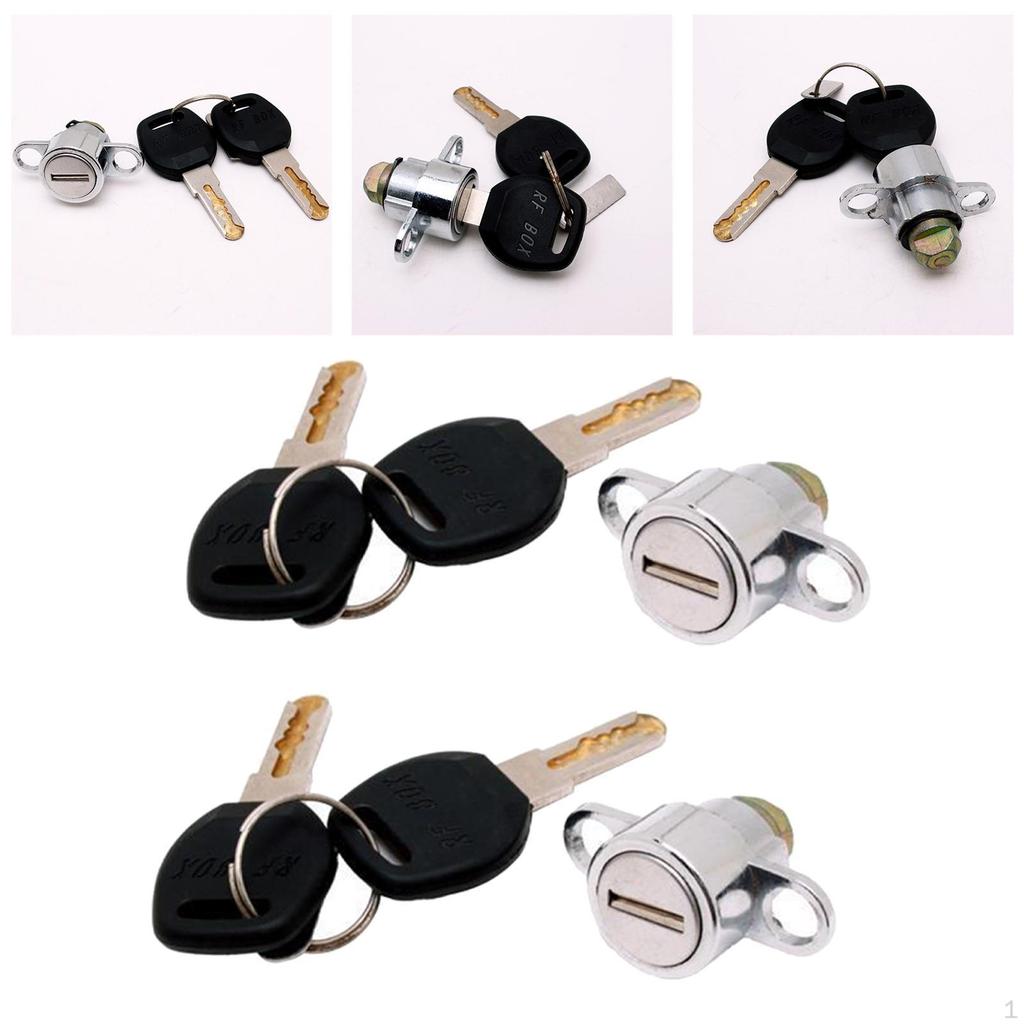 2x Roof Boxes Rack Keys Locks Set Replacement Metal Cylinder SUV Car Rooftop Cargo