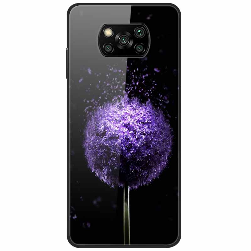 For Poco X3 Pro Case Fashion Cute Tempered Glass Luxury Coque Covers for Xiaomi Poco X3 NFC Cases PocoX3 X 3 Bumper Protector