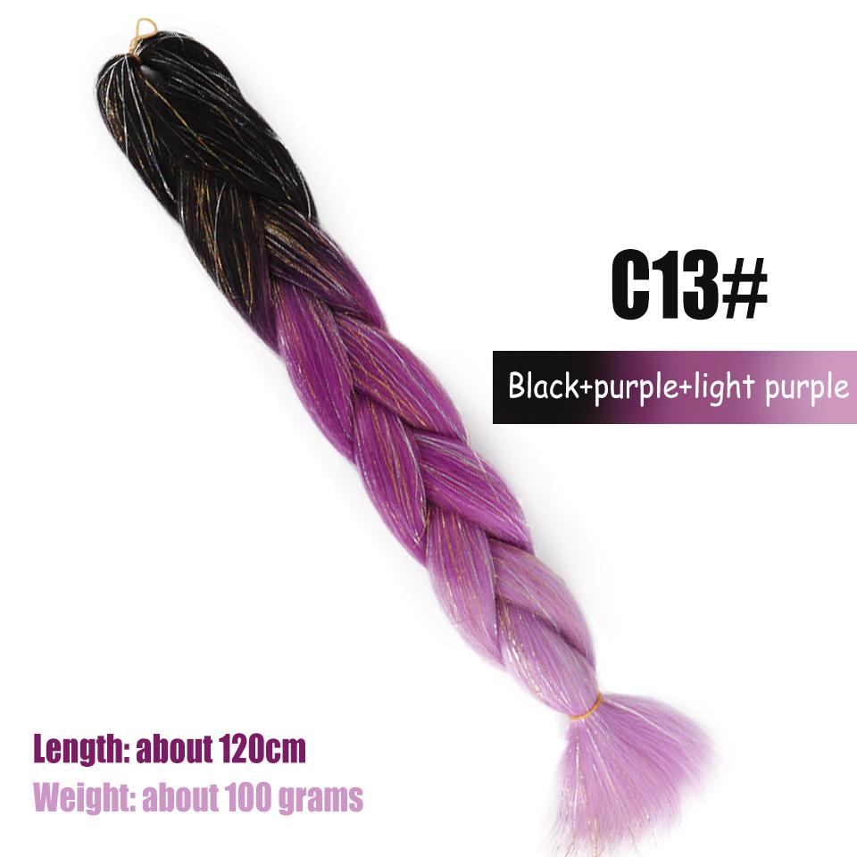 120 см блестящая большая коса синтетический парик женский многоцветный химическое волокно высокотемпературный шелк плетение вручную косичка парик