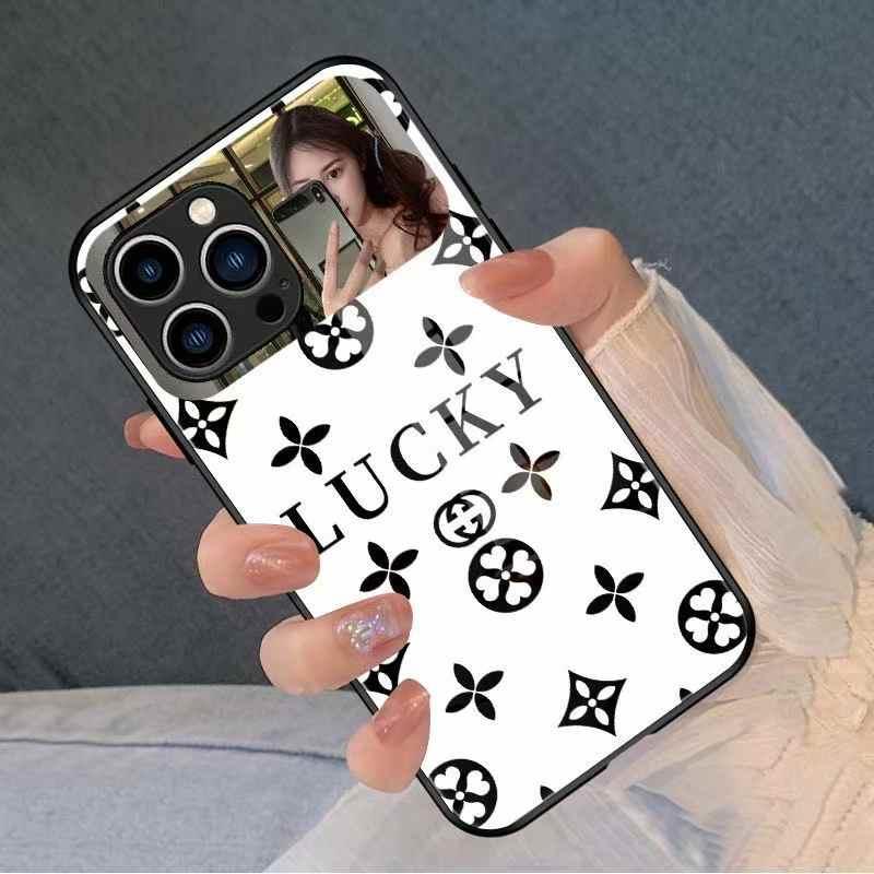 Роскошный модный зеркальный чехол из закаленного стекла для iPhone 16 15 14 13 12 11 Pro Max Plus, противоударный чехол