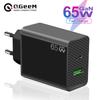 QGeeM GaN 65W Charger USB Type C PD Charger Quick Charge For iPhone 14 13 Pro Max Xiaomi Samsung QC4.0 PD3.0 Type-C Adapter