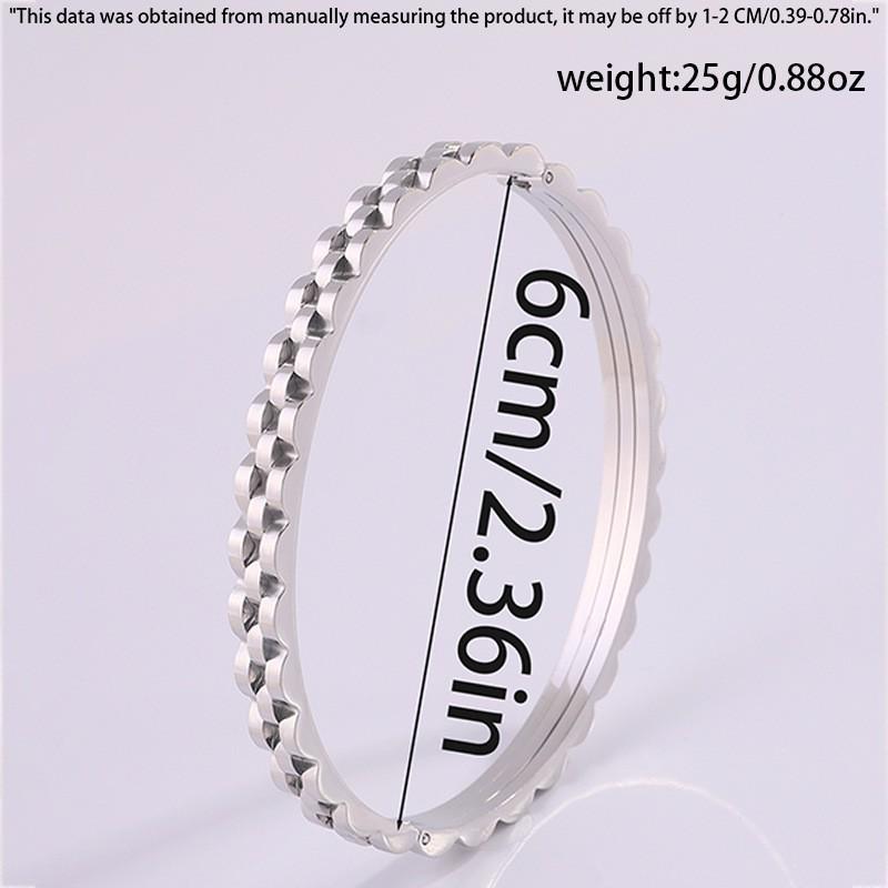 Starry Sky Full Diamond Titanium Steel Bracelet – Versatile, No-Fade Silver Women's Fashion Accessory