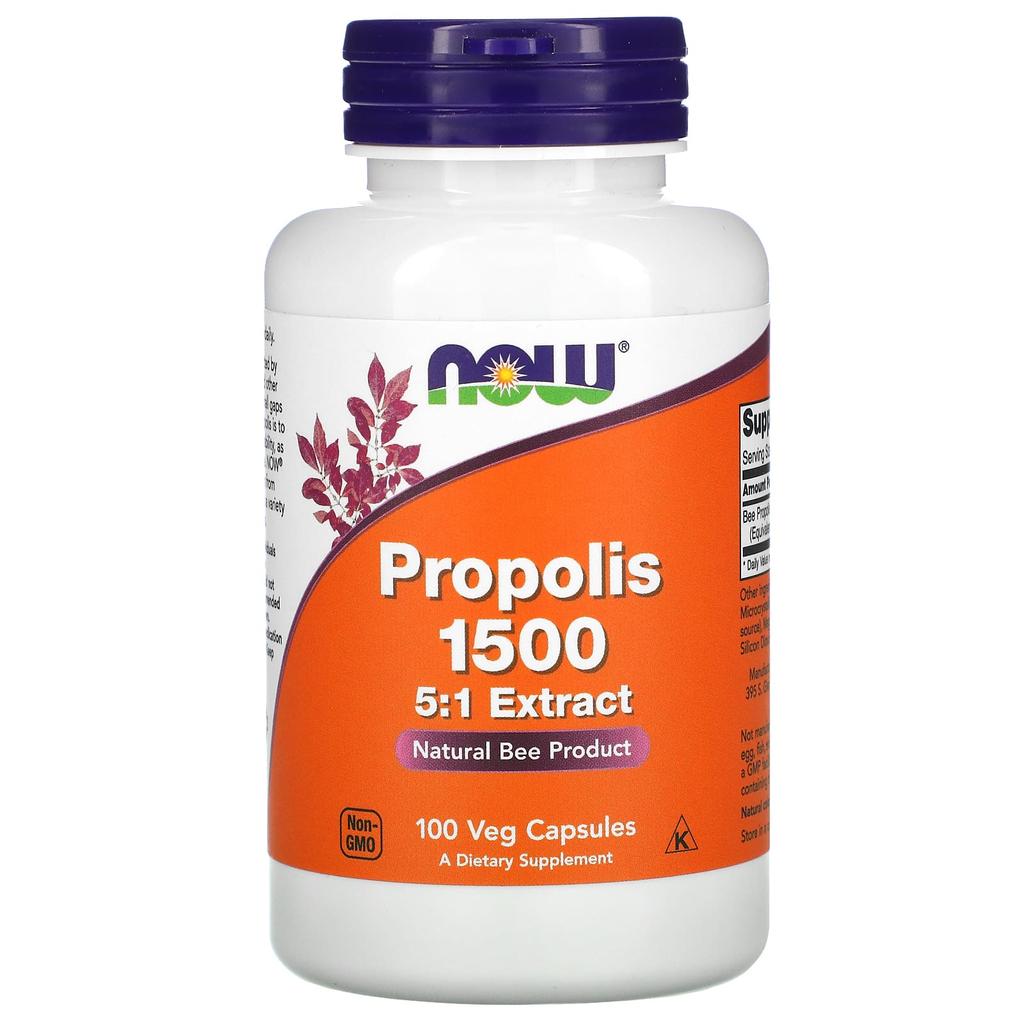 Now Foods Propolis 1500, 100 Veggie Capsules