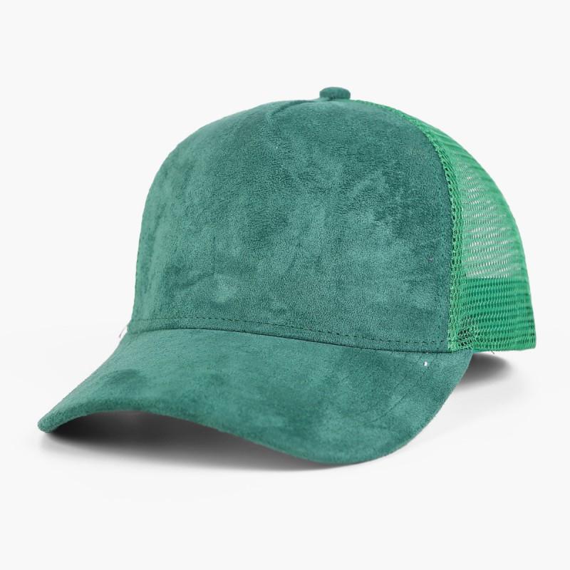 Unisex Suede 5-Panel Structured Baseball Cap With Mesh Back Breathable Sun Hat Outdoor Sports Casual Wear