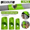 3Pcs Foam Pipe Cutter Tool Plastic Foam Pipe Insulation Cutting Guide Fixture Clamp for Homes Commercial Industries Supplies