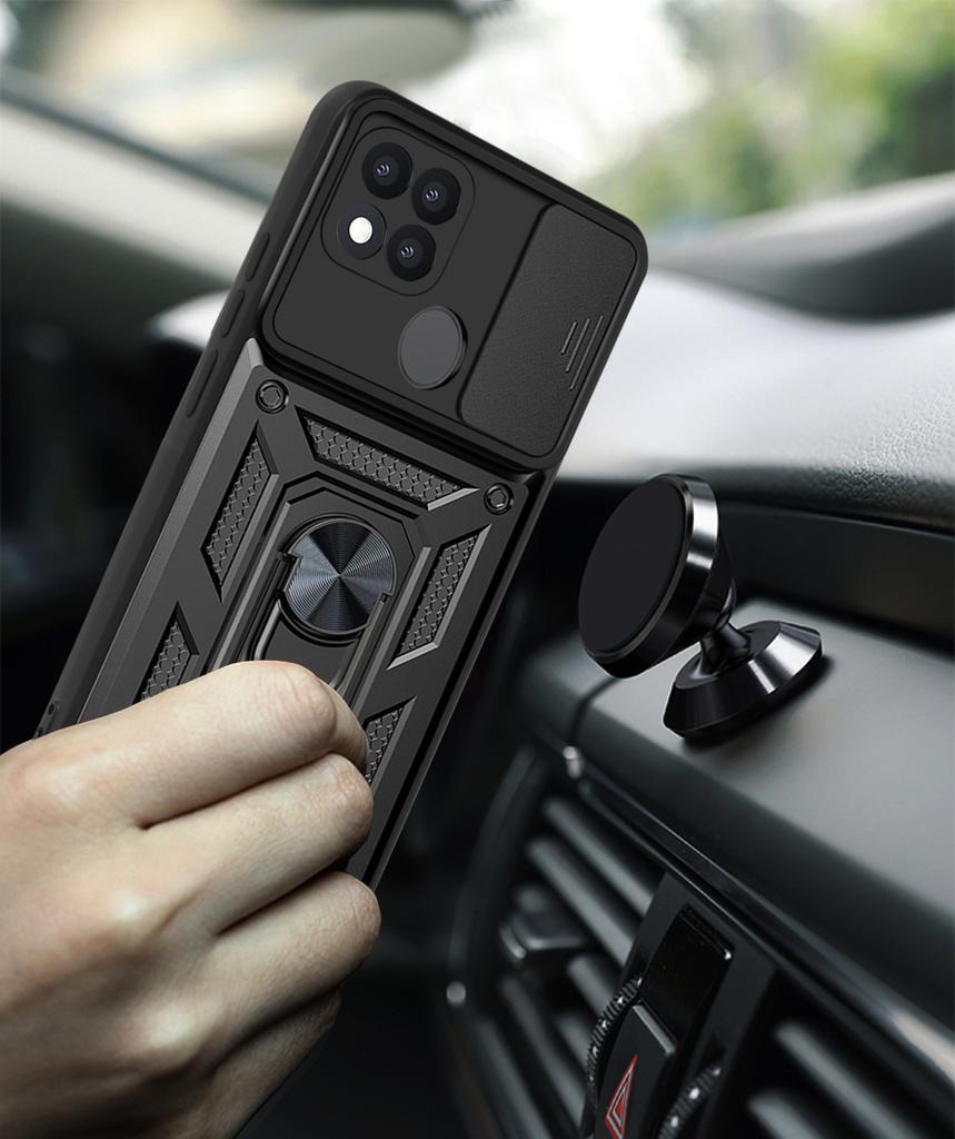 Чехол для слайд-камеры, противоударный, броня для OPPO A5 A7 A8 A12 A15 4G, автомобильный магнитный держатель, защитное кольцо для OPPO A16 A17 A31 A38