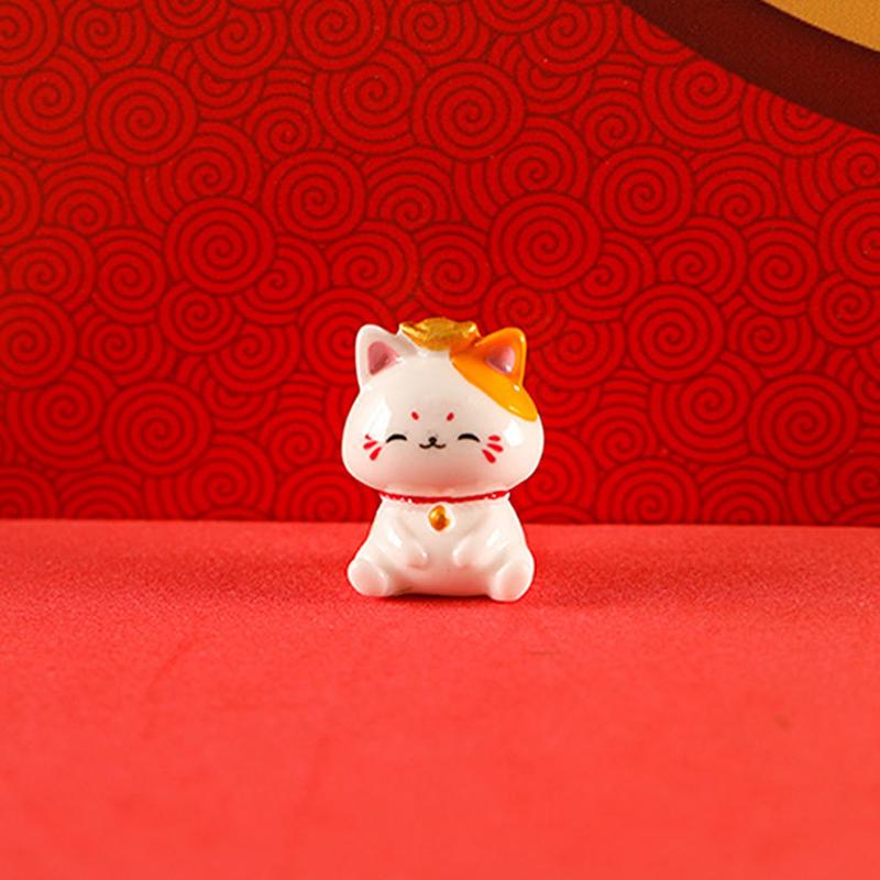Настольный орнамент Lucky Cat, украшение для автомобиля, весенний фестиваль, настольный орнамент, удача, богатство, приветствующий кошачий орнамент