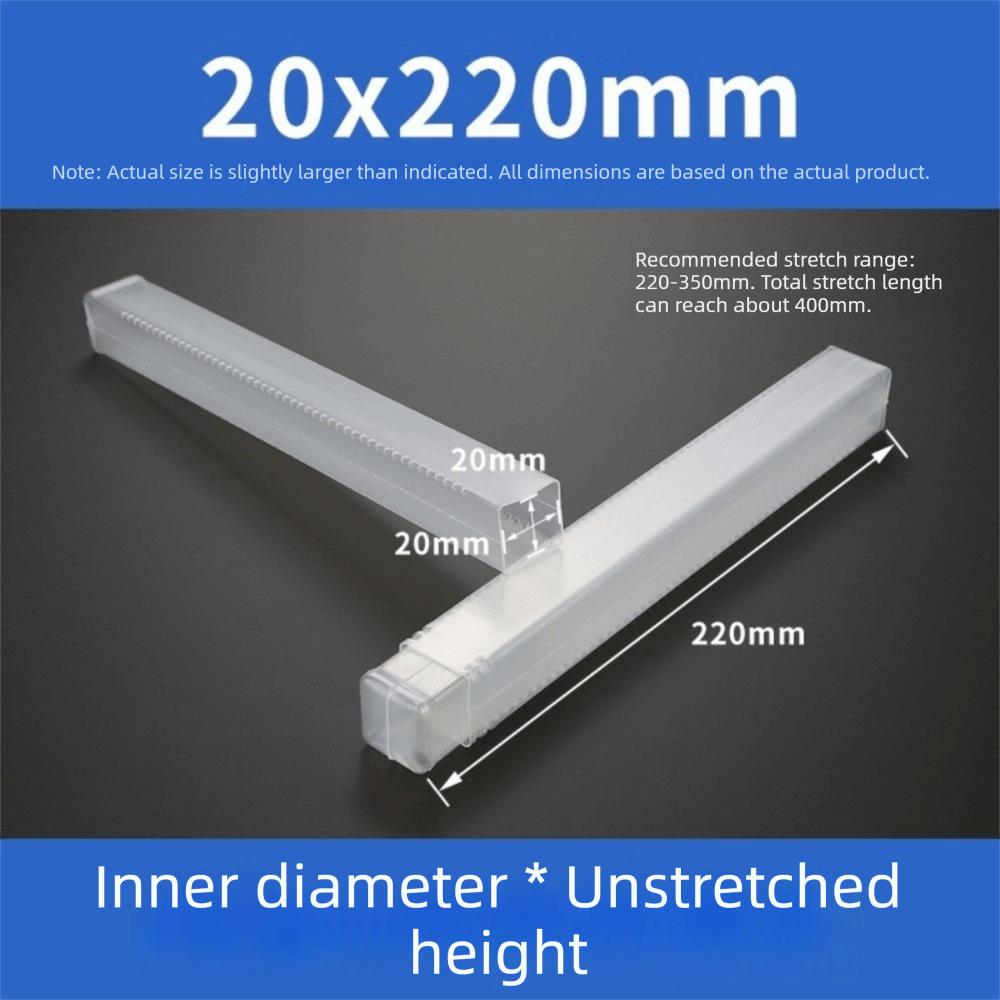 5pcs Portable Square Drill Bit Packaging Boxes Transparent Plastic Packaging Box Telescopic Storage Boxes Accessories Storage