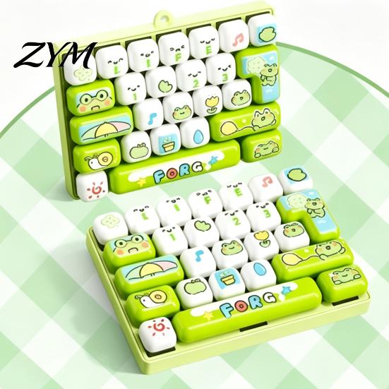 Stress Relief Gadget 26-Key Keyboard Fidget Toy, Animal Theme Push Bubble Keyboard, Mini for Backpack Purse Charm Adults Sensory Toy