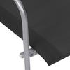 4 Piece Garden Lounge Set Fabric and Steel Black