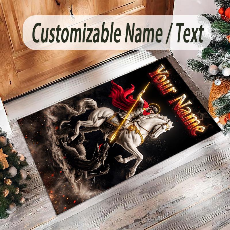 Other Similar Designs Theme Crystal Velvet Rug Personalized Custom Name Text Soft Floor Mat Home Decor