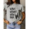 Летняя футболка с принтом MAMA MOMMY из чистого хлопка, с круглым вырезом, свободного кроя, с короткими рукавами, модная женская