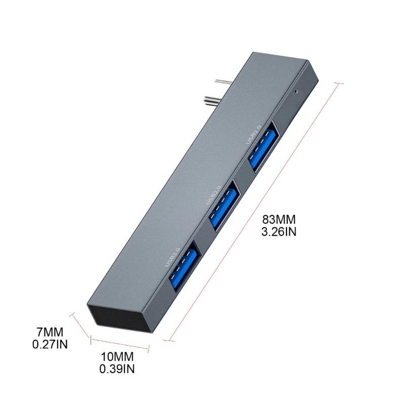 Хаб USB 3.0/3.1 Type C 4-в-1 с высокоскоростным мульти-USB разветвителем и OTG-адаптером
