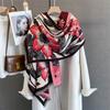 Luxury Winter Print Scarf for Women Cashmere Warm Pashmina Foulard Female Shawls Wraps Thick Soft Bufanda Scarves Stole Blanket