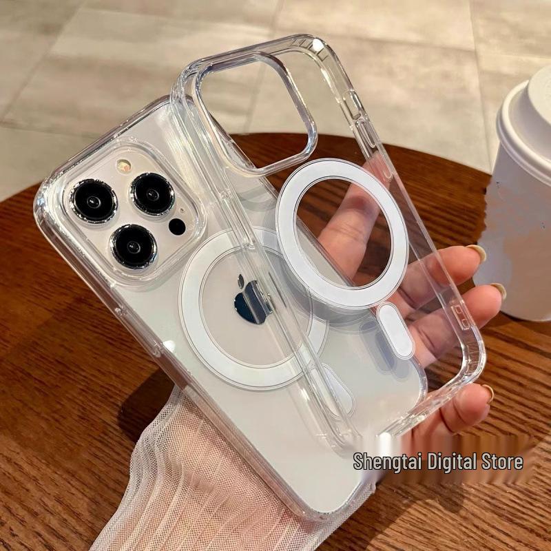 Прозрачный магнитный чехол для iPhone 17 Pro Max с точным вырезом и полным покрытием для фотографии