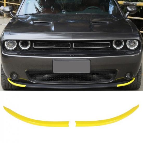 Front Bumper Lip Cover Strip Trim Frame Bezel For Dodge Challenger 2015+ Yellow