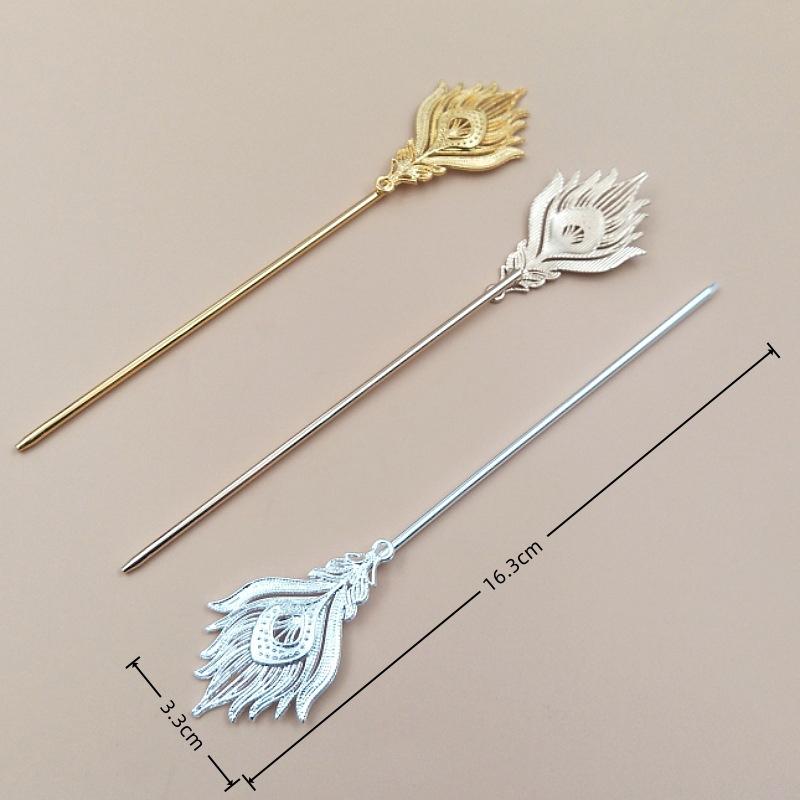 10 штук Сплав Перо Феникса Сварка 163*3.3 мм Железная заколка для волос Сделай сам Ювелирные аксессуары