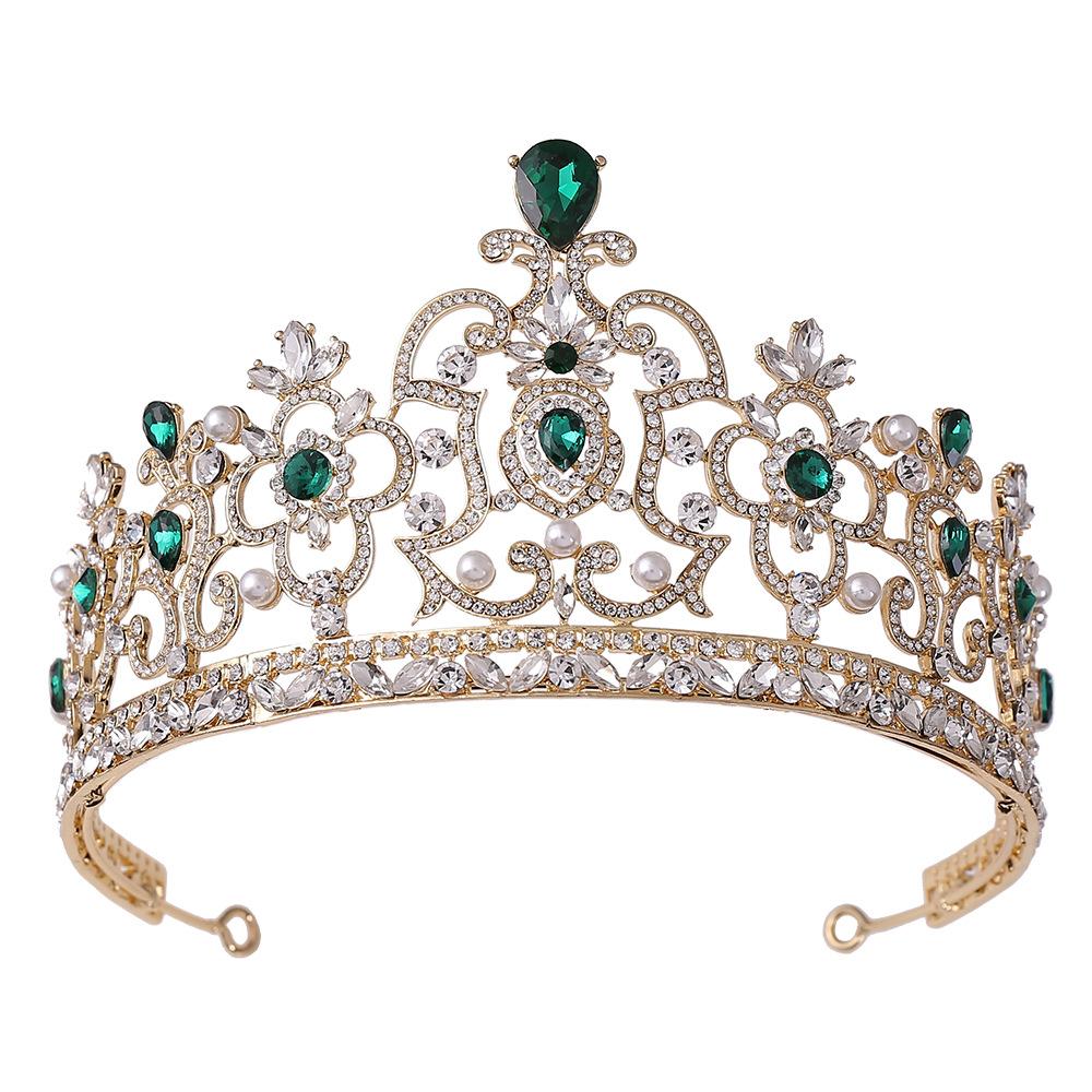 Bridal Crown Tiara Baroque Birthday Princess Hair Accessories Knot Wedding Red Headband Accessories