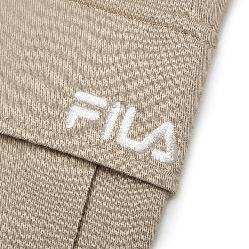Fila Флисовые тканые повседневные универсальные брюки карго с несколькими карманами Женские брюки Бежевый F11W519801FBG