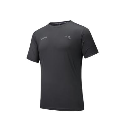 Футболка Running Series, простая, универсальная, удобная, с круглым вырезом, с логотипом бренда, спортивная, с коротким рукавом, мужская, цвет Castle-Gray 152535106-4
