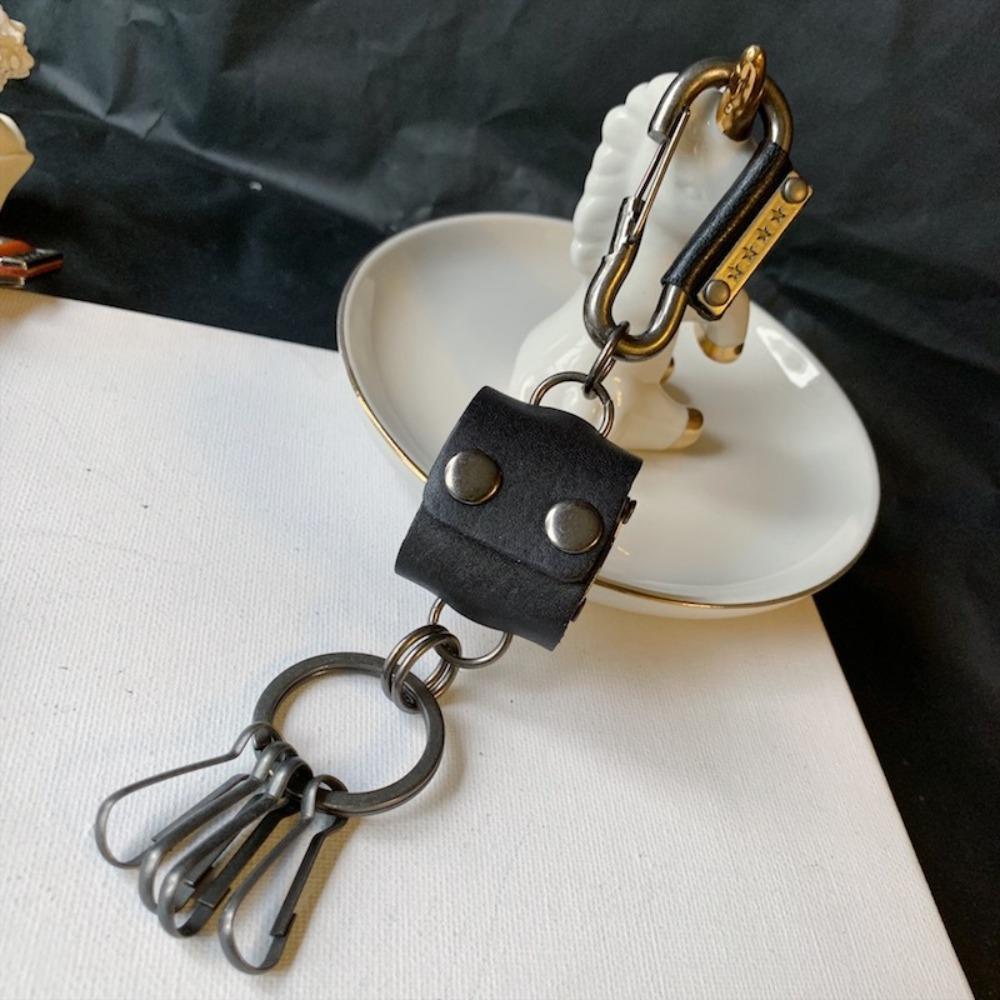 Zinc Zinc Alloy Dice Key Chain Leather Cool Cowhide Key Chain Dice Model Keychain Female Lady Girl