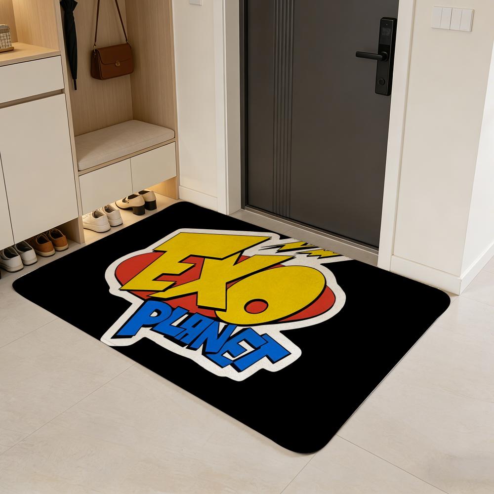 group E-EXO Floor Mat Flannel Door Mat Non-Slip Absorbent Washable Indoor Home Rug