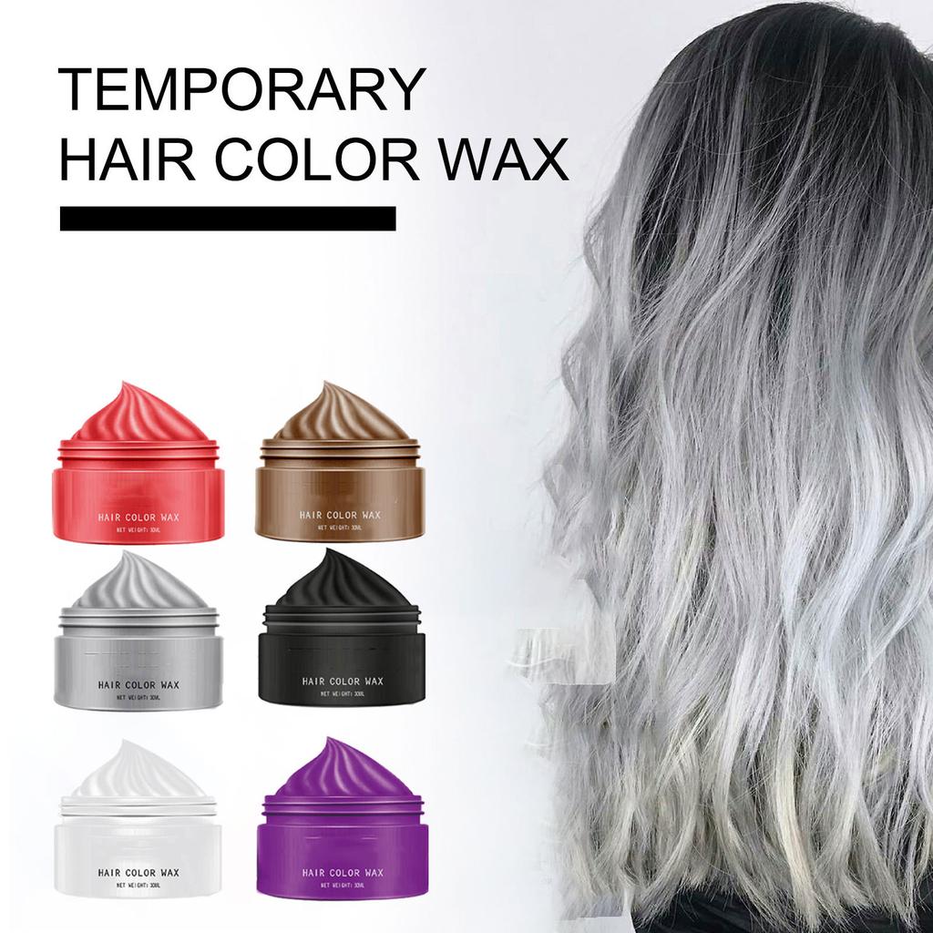 Disposable Hair Dye Styling Hair Mud Gray White Color Dye Wax Natural Long-Lasting Easy To Dye Easy To Rinse Fast Dye Wax