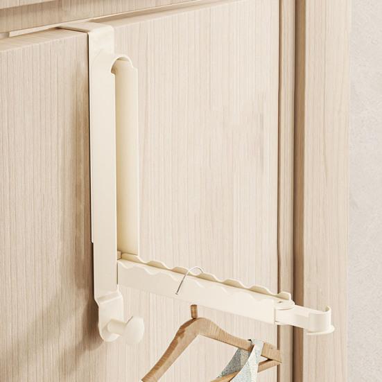 Folding Clothes Drying Rack Rustproof Corrosion Resistant Strong Load-bearing Easy To Install Laundry Hanging Hook Coat Rack with 6 Groves